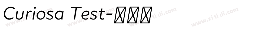 Curiosa Test字体转换